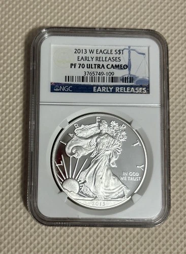 2013 W Proof American Silver Eagle, NGC PF70 Ultra Cameo Early Release