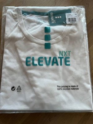 T-Shirt Rundhals Herren, weiß, 2 XL, NXT Elevate, Polyester