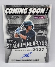 2025 Leaf Vivid Baseball Ryan Waldschmidt Diamondbacks Coming Soon! Auto /5
