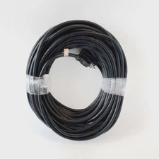 100' 14 Gauge Medium Duty Black Extension Cord with Single Outlet