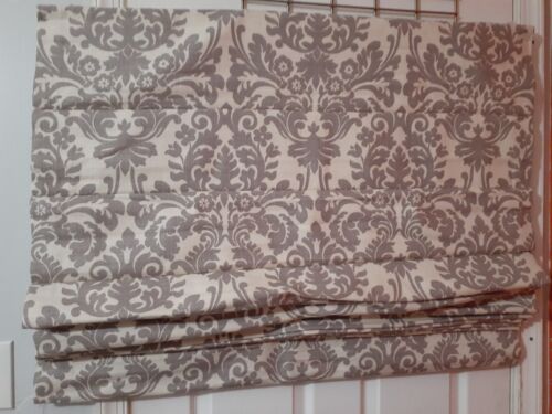 BlindsterBrown & White Cotton Roman Shades Cotton Lined Corded-11 Available