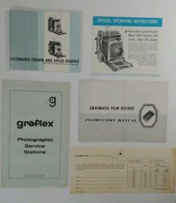 Graflex Pacemaker Crown  Graflite  Grafmatic  Graflex Instruction Manual Plus