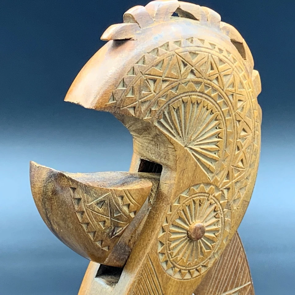 c.1960's East European Embossed  Wood Folk Art Nutcracker Hand Made Pliers Style - Image 3 of 4