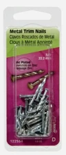 Hillman METAL TRIM NAILS 7/8" Zinc-Plated Steel Spiral Shank Flat Head 122534