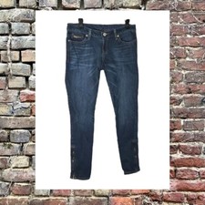 Tommy Girl Dark Blue Skinny Stretchy Skinny Jeans w Zip at Ankles Women 29