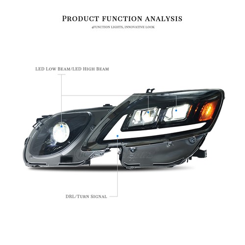 LED Headlights For GS 300/350/430/460/450h 3th Gen 2006-2011 Start UP Animation - Picture 15 of 15