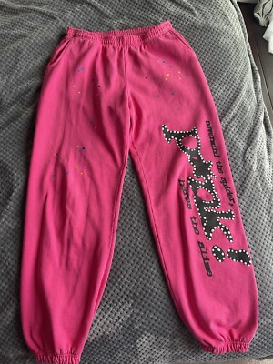 SP5DER SWEATPANTS LARGE Pink Worn Once