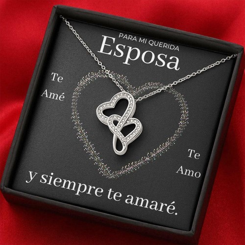 Regalo para mi Esposa Collar Con Mensajes de Amor y Corazones Aniversario Cumple - Foto 9 di 10