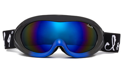 Youth Kids Teenager Women Snowboarding Skiing Goggles Anti Fog Frame Black New 