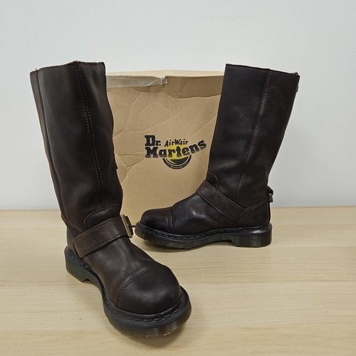 Dr Martens Triumph Kathleena Brown Fold Down Mid Calf Boots Tweed Lined Uk 4 - Picture 6 of 12