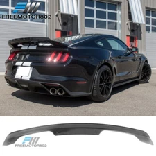 For 15-23 Mustang 2-Door Smoke GT500 Spoiler Gurney Flap Wicker Bill W/ Hardware