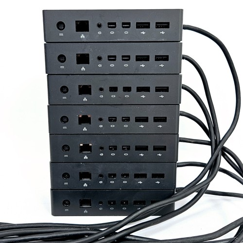 Microsoft 1661 Docking Stations Some Adapters & Power Leads Untested Preloved - Afbeelding 21 van 24