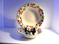 BUTTERFLY GARDEN Tabletops Unlimited set of 2 Dinner Plates 10 3/4 inch - NEW