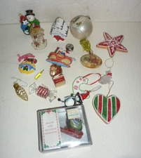 Vintage Lot of 16 Assorted Christmas Ornaments