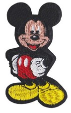 Mickey Mouse Standing Embroidered 3" Tall Iron on Patch