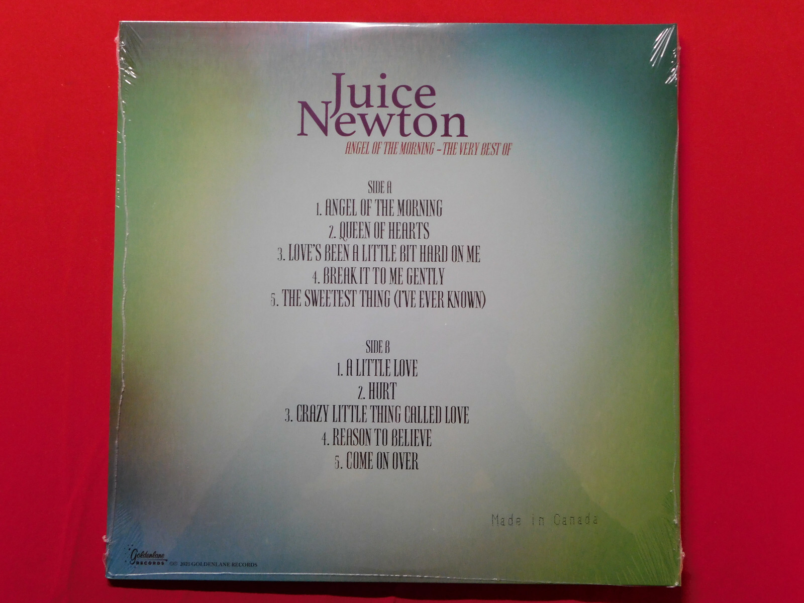 Juice Newton Angel Of The Morning Very Best Pink Vinyl Queen of Hearts