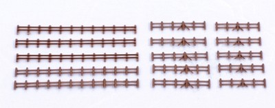 Gaugemaster GMKD13B Lineside Farm Rail Fencing abt 750mm Brown Plastic N Gauge 1