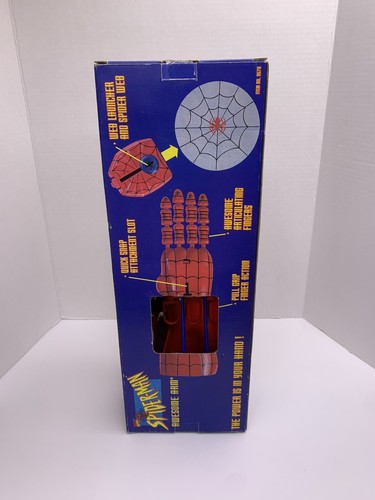 Spider-Man Impresionante Brazo Robot Mano Cinco Dedos Garra de Juguete 1996 Nuevo en Caja Lanzador Web - Imagen 5 de 9