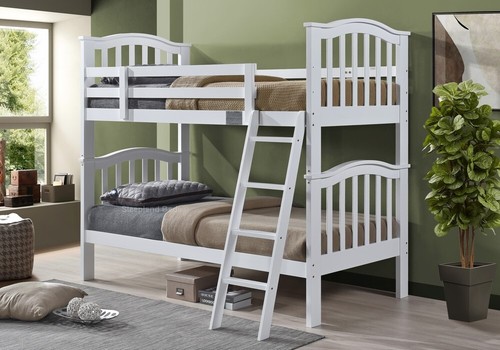 Cosmos Bunk Bed - White of Maple - Storage Drawers -Cosmos Solid Twin Bunks - Picture 9 of 17