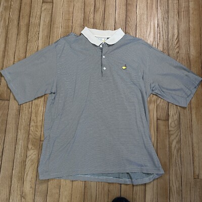 Masters Augusta National Golf Polo Shirt 60's Two Ply Mercerized Green-Medium