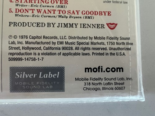 Raspberries’ Best Limited Edition Red Vinyl LP (#2337) MOFI 1-032 MFSL Sealed - Picture 17 of 21