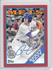 2023 Topps Series 1 BRETT BATY 1988 RED ON CARD AUTO RC #4/25 NEW YORK METS!