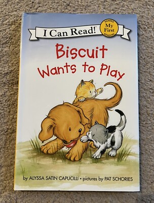 Biscuit Wants to Play ~ My First I Can Read Book~Hardcover With Dust Jacket NEW