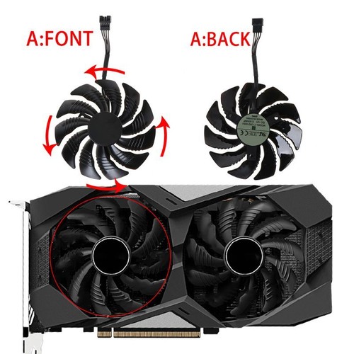 T129215SU 85mm Cooling Fan Cooler for Gigabyte Geforce GTX 1050 1050TI 1060 1070 - Afbeelding 9 van 9