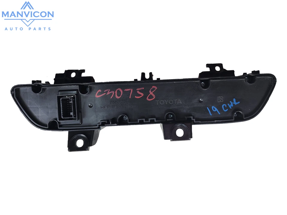 2019 Toyota C-HR AC Heater Climate Temperature Control Unit 75K165 OEM - Image 2 of 4