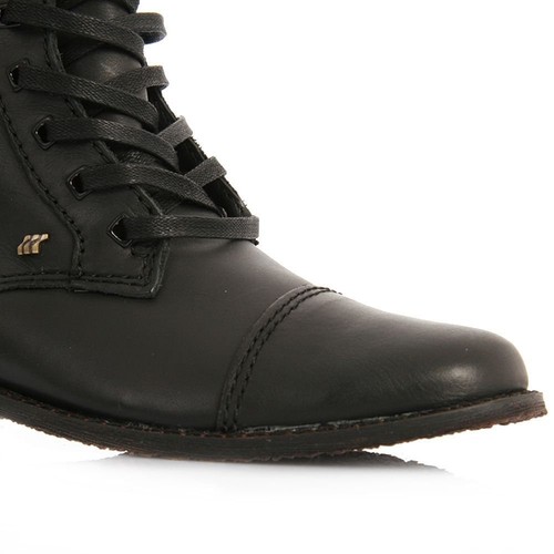 Boxfresh U Joyce Leather Shoes Lace-Up Ankle Boot Biker Boots - Picture 10 of 11