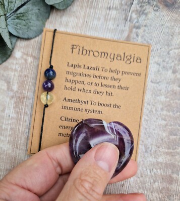 Fibromyalgie Armband Und Kristall Set. Fibromyalgie Unterstützung. Armband Set für...