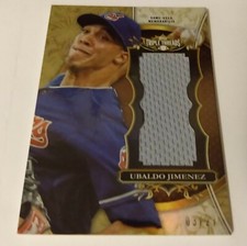 2013 Topps Triple Threads Unity Jumbo Relics JERSEY Sepia Ubaldo Jimenez (3/27)