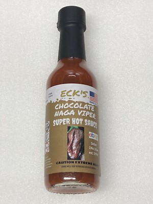 ECK S CHOCOLATE NAGA VIPER Super Hot Pepper Sauce 5 oz Bottle Monongahela PA