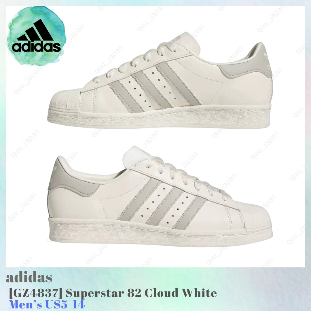 Size 9.5 - adidas Superstar 82 Cloud White Metal Grey for sale