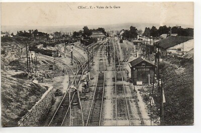 CHAGNY - Saone & Loire - CPA 71 - la Gare - les voies de la Gare - Züge