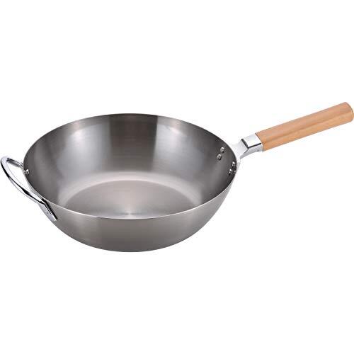 New Wahei Freiz CS-010 Chitose Iron Deep Frying Pan  11.0 inches (28 cm)  Wooden