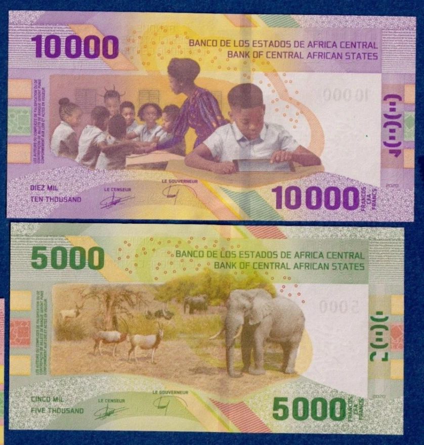 Central African States Full Set (2020/2023) P700 - P704 UNC Hybrid Notes - Image 4 of 4