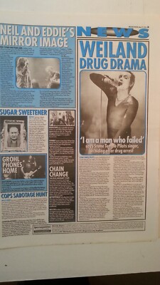 NEIL YOUNG and  PEARL JAM ''Mirrorball release'  1995 UK ARTICLE / clipping