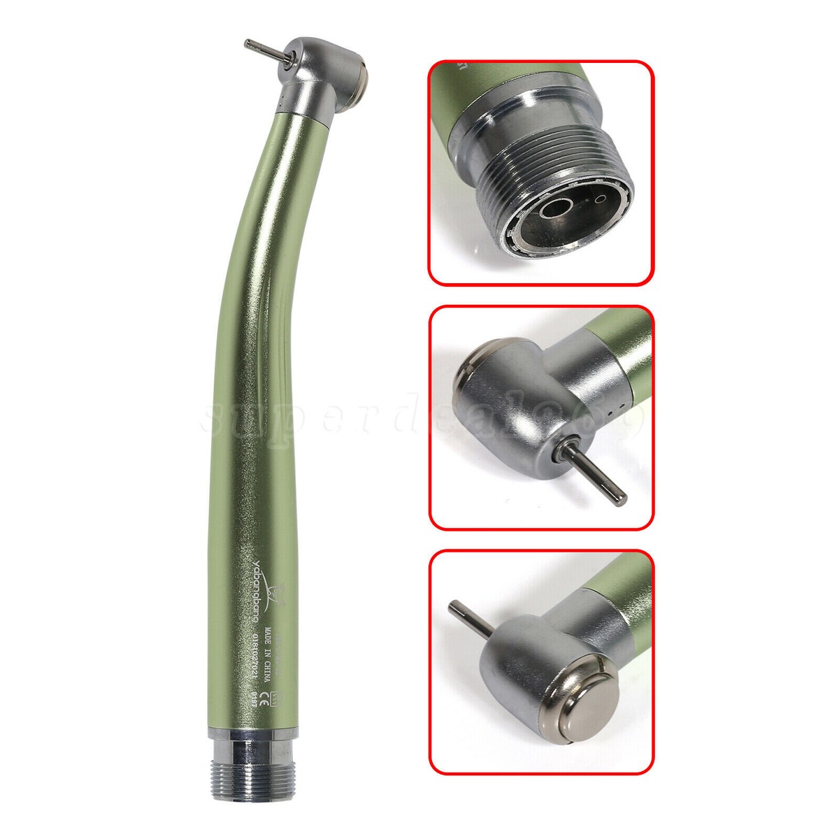 5-Pack BXY Rainbow Dental High Speed Handpiece – Push Standard, Single Spray, 2/4 Hole Compatible