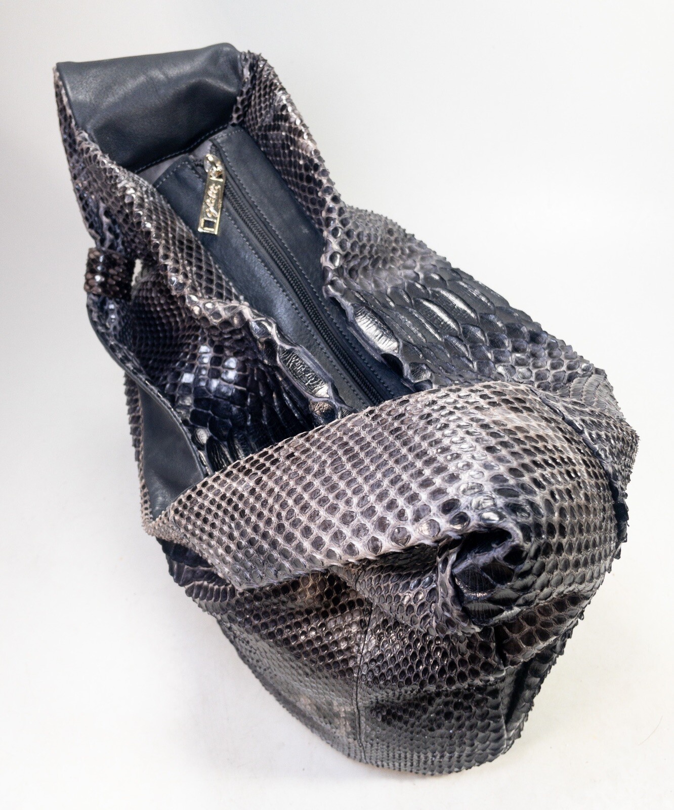 Ghibli Luxury Python Snakeskin Leather Slouchy Ho… - image 5