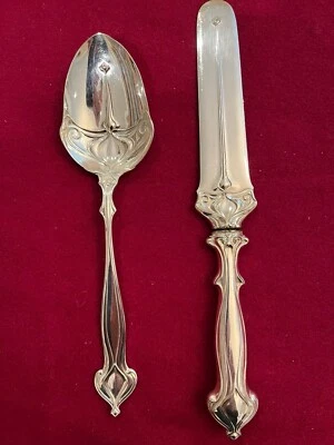 Art Nouveau Silver Plated Serving Pieces - Image 1 of 4