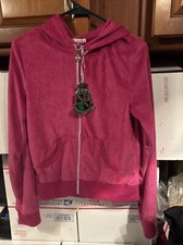 B.B Jeans Pink Hoodie M, With Log . Zip up Tags