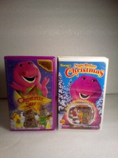 Barney's Night Before Christmas Barney's Christmas Star VHS Tape Lot of 2 EUC