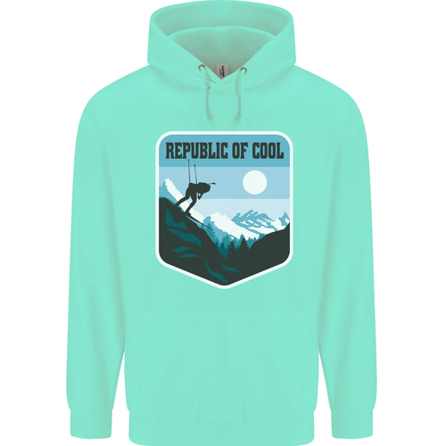 Republic of Cool Skiing Skier Ski Childrens Kids Hoodie - Picture 27 of 84