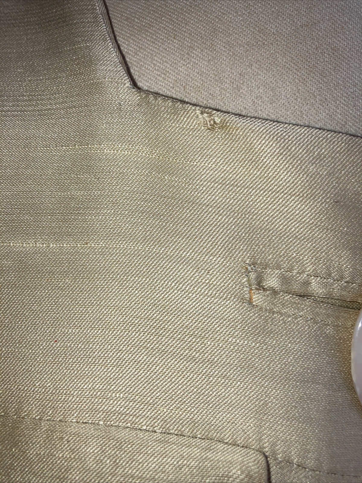 Rare 1950s "Worth"  Numbered Pleated Ivory Jacket, 21" armpit to armpit approx. 12