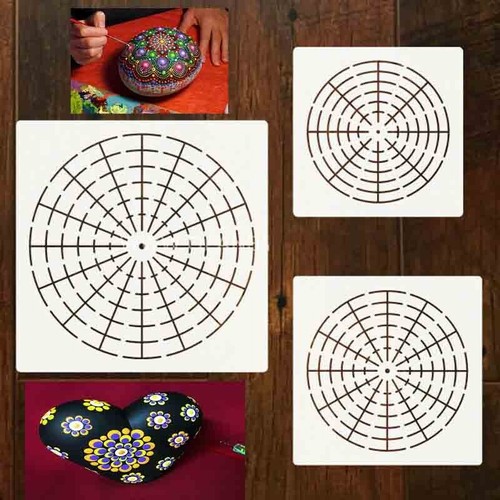 6 Stück Mandala Punkte Werkzeuge zum Malen von Steinen Stift Punkte Pinsel Malschablone #JU - Bild 1 von 7