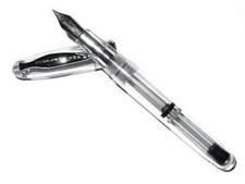 NOODLERS Fountain Pen - CLEAR AHAB DEMONSTRATOR - Flex Nib - New In Box - #15021