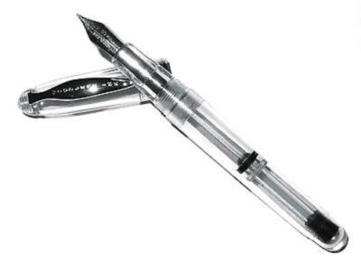 NOODLERS Fountain Pen - CLEAR AHAB DEMONSTRATOR - Flex Nib - New In Box - #15021