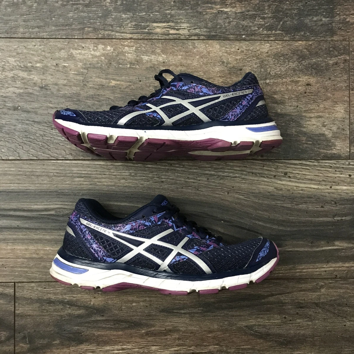 ASICS Gel Excite 4 Women s Size 7 Blue Purple Running Shoes