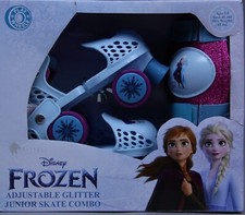 Disney PlayWheels Frozen Glitter Expandable Size Skates Pads Combo Ages 3-6